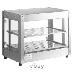 VEVOR Commercial Food Warmer Display Case Countertop Pizza Cabinet with Water Tray