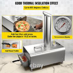 VEVOR Outdoor Pizza Oven Portable Pizza Oven Stainless Steel Pellet Wood Oven