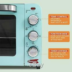 Vintage Diner 50s Retro 12 Pizza XL Countertop Toaster Oven Bake Broil Adjust