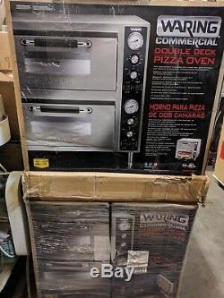 Waring Commercial WPO750 Double Deck Pizza Oven with Dual Door