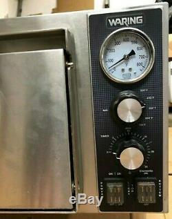 Waring WPO500 Single Deck Countertop Pizza Oven 120V Seasoned & Ready