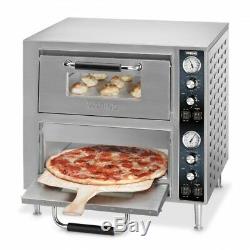 Waring WPO750 Commercial Double Ceramic Deck Pizza Oven Dual Temperature Control