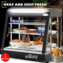 Warmer Pizza Food Heated 3 Tiers Display Case Cabinet Countertop Commercial USA