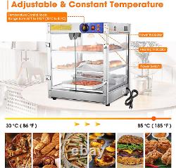 Wechef 3-Tier Commercial Food Warmer Display Pizza Warmer Countertop Pastry Warm